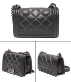 Chanel Chain Shoulder Bag Crossbody Silver Single Flap Quilted 23 — view 2