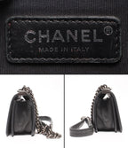 Chanel Chain Shoulder Bag Crossbody Silver Single Flap Quilted 23 — view 4