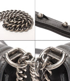 Chanel Chain Shoulder Bag Crossbody Silver Single Flap Quilted 23 — view 9