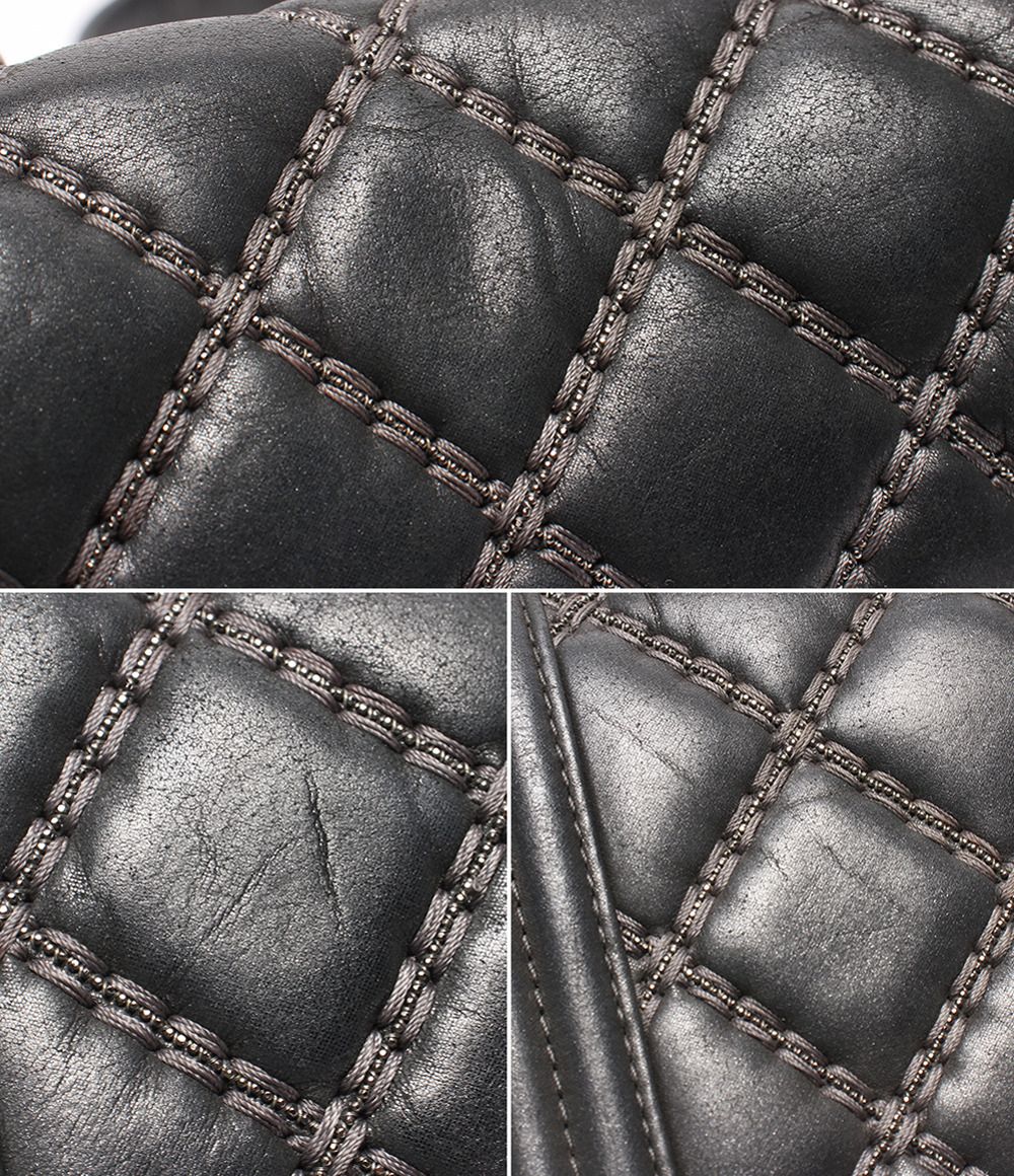 Chanel Chain Shoulder Bag Crossbody Silver Single Flap Quilted 23 — view 6