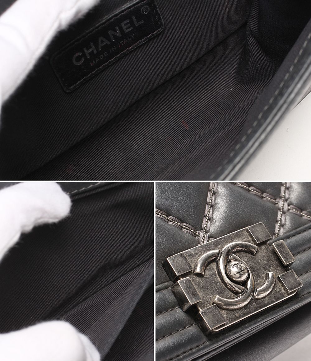 Chanel Chain Shoulder Bag Crossbody Silver Single Flap Quilted 23 — view 8