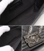 Chanel Chain Shoulder Bag Crossbody Silver Single Flap Quilted 23 — view 8