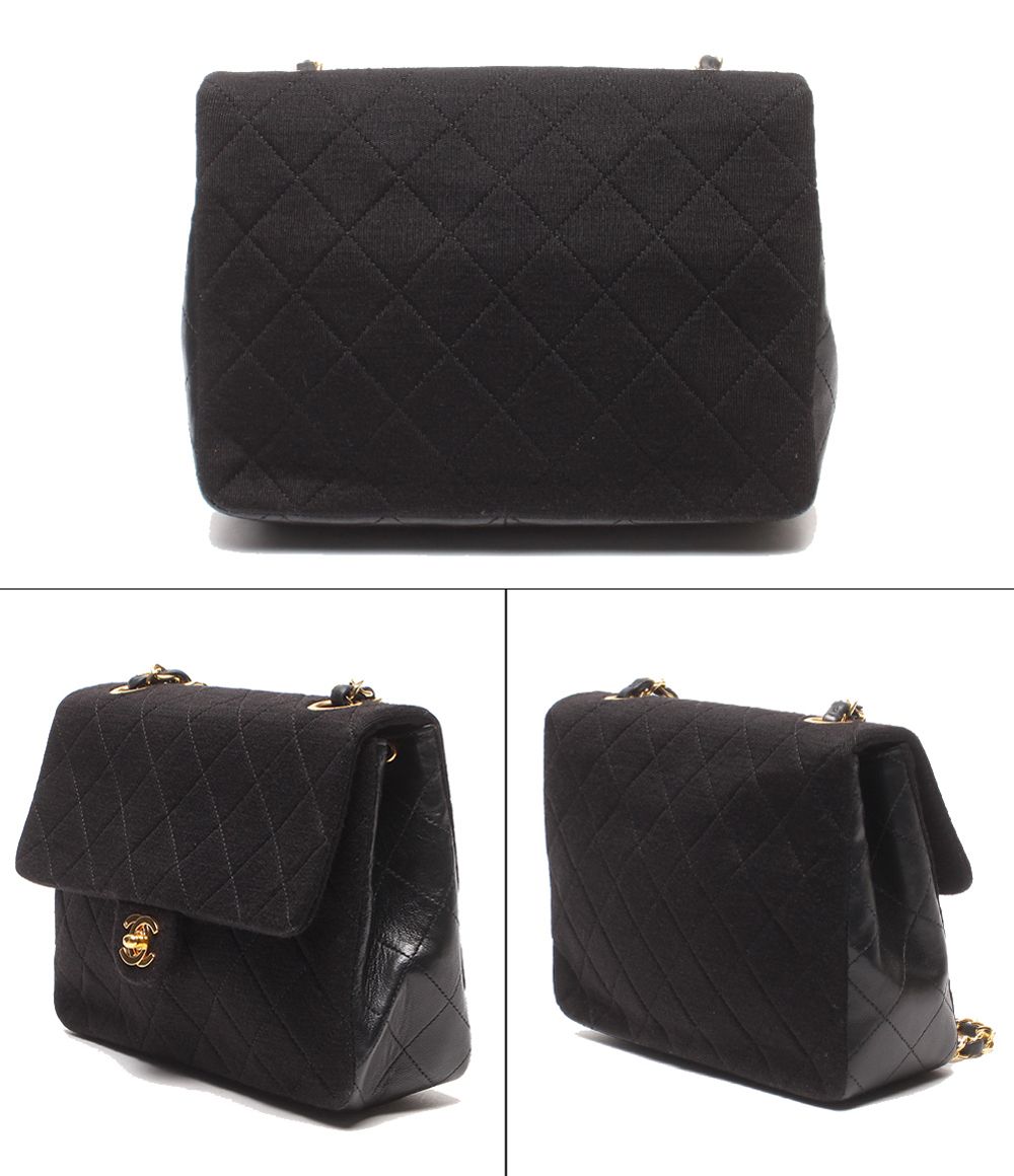 Chanel Chain Shoulder Bag Gold Mini Quilted Single Flap Lambskin Cotton — view 2