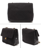 Chanel Chain Shoulder Bag Gold Mini Quilted Single Flap Lambskin Cotton — view 2