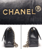 Chanel Chain Shoulder Bag Crossbody Gold Quilted Single Flap Lambskin — view 4