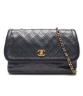 Chanel Chain Shoulder Bag Crossbody Gold Quilted Single Flap Lambskin