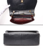Chanel Chain Shoulder Bag Crossbody Gold Quilted Single Flap Lambskin — view 3