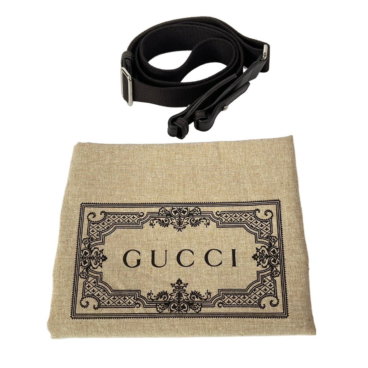 Gucci Boston Bag GG Pattern Beige Dark Brown Leather — view 8