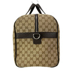 Gucci Boston Bag GG Pattern Beige Dark Brown Leather — view 4