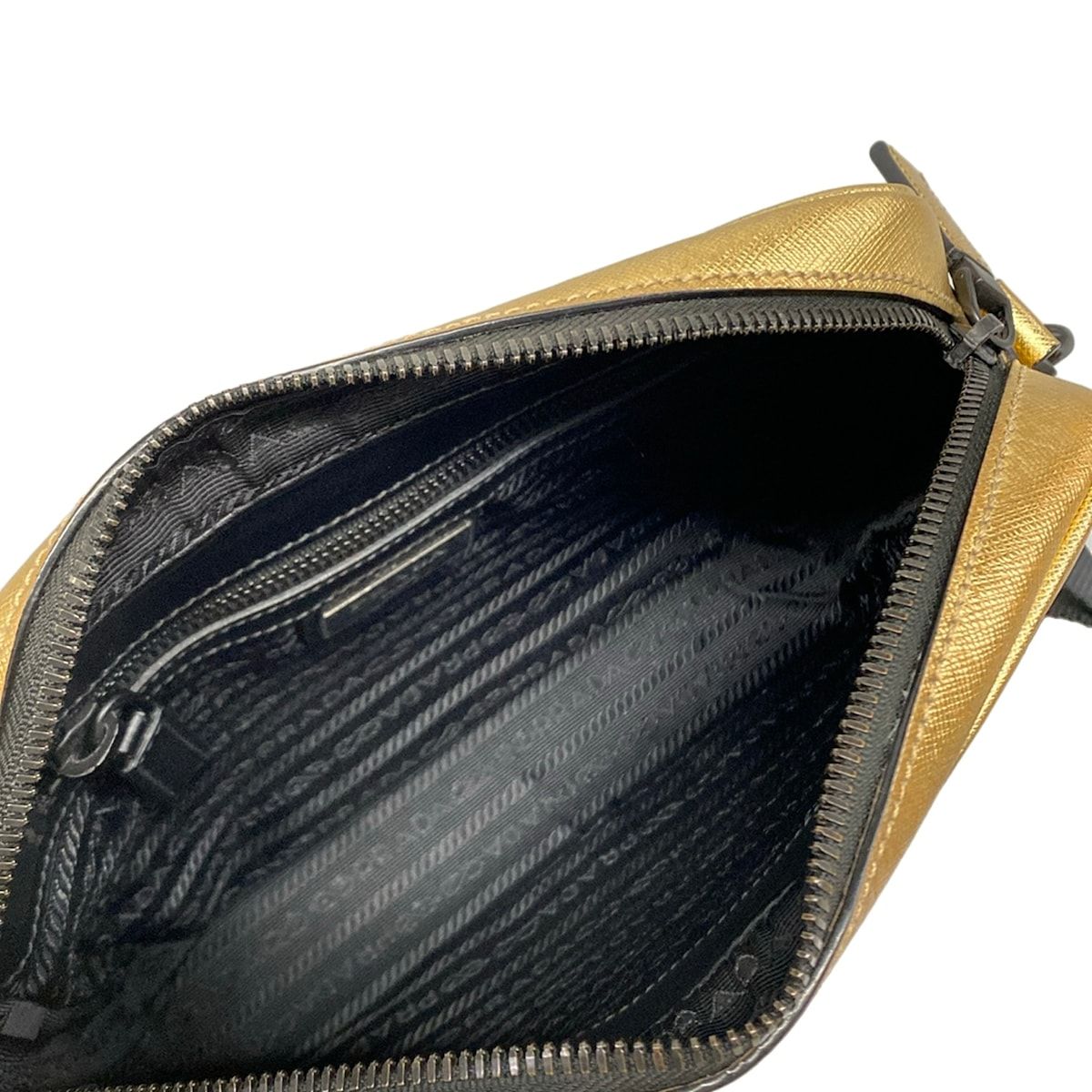 Prada Shoulder Bag Gold Leather — view 7