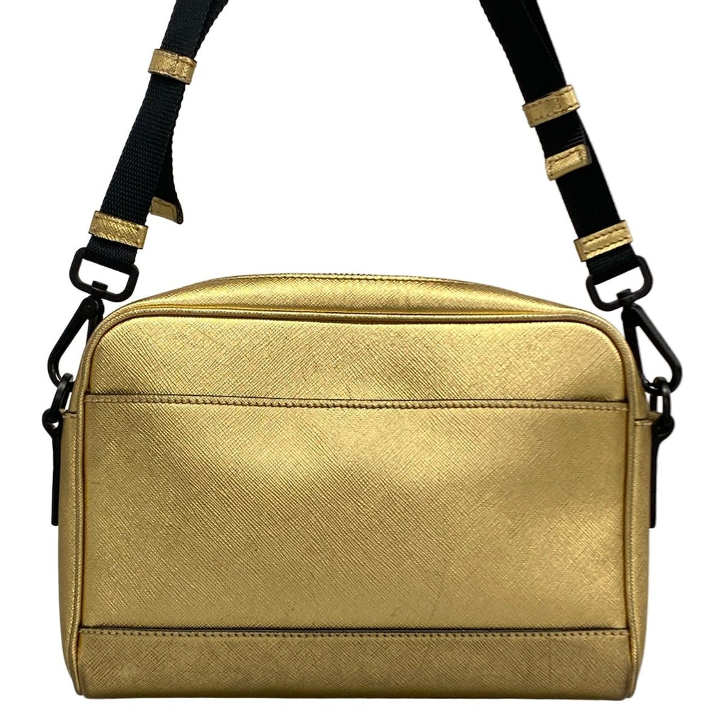 Prada Shoulder Bag Gold Leather — view 3