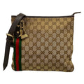Gucci Shoulder Bag GG Pattern Sherry Beige Dark Brown Multi Leather