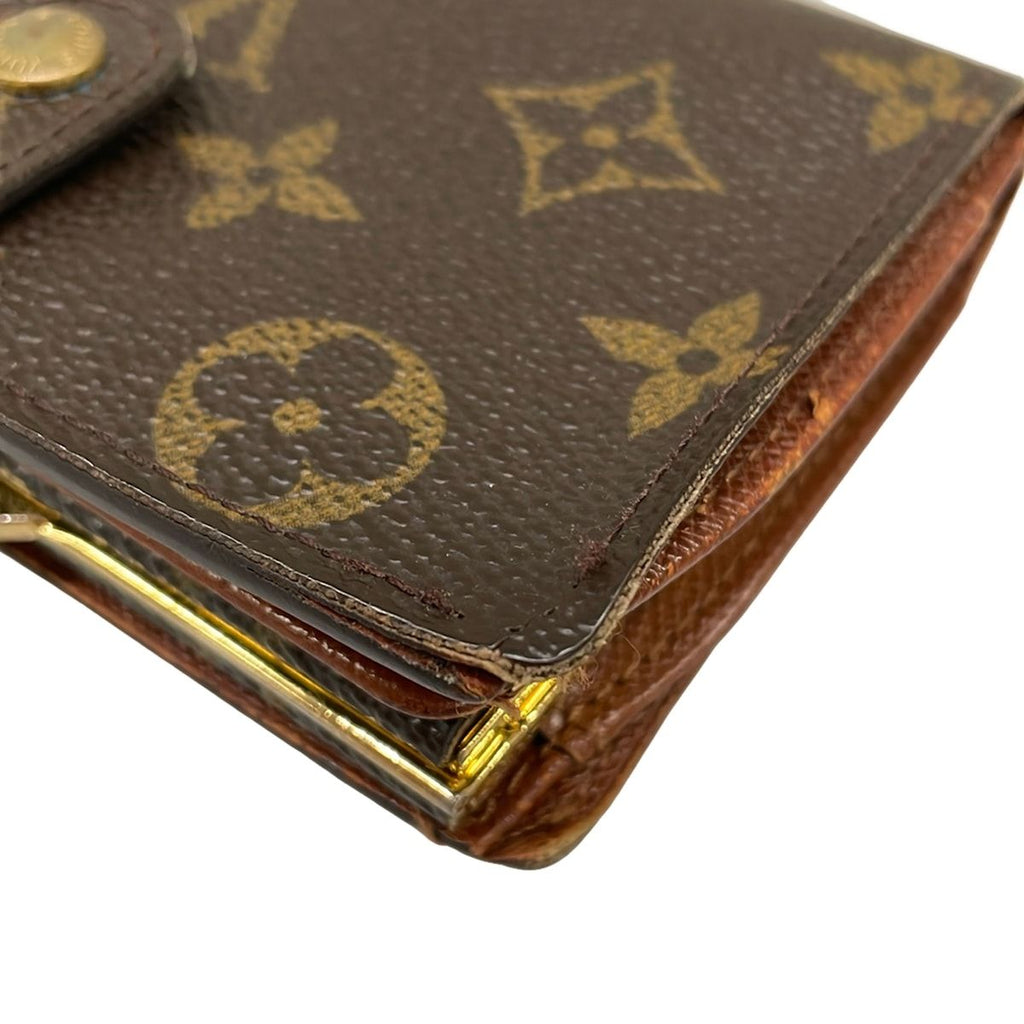 Louis Vuitton Bifold Wallet Monogram Porte Monet Viet Viennois Leather — view 8