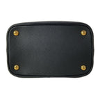 Prada Handbag Pannier Black Beige Gold Leather — view 5