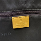 Gucci Handbag Bamboo GG Pattern Beige Dark Brown Orange Leather — view 9