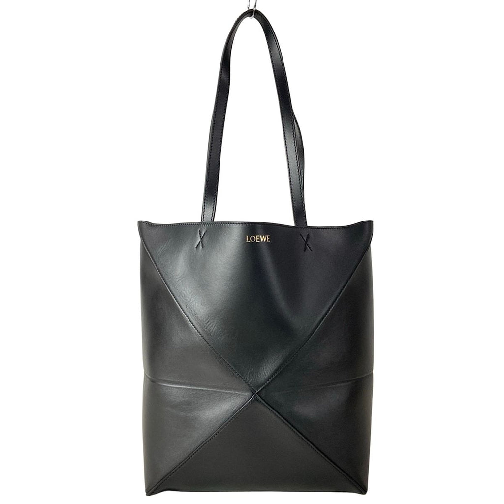 Loewe Tote Puzzle Fold Black Folding