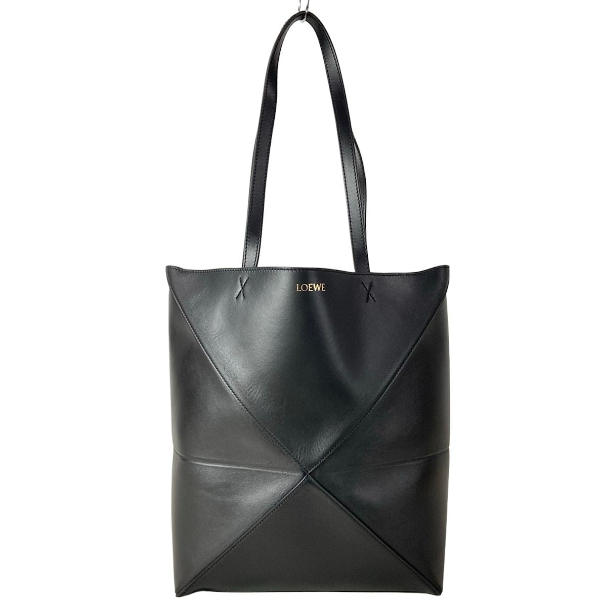 Loewe Tote Puzzle Fold Black Folding