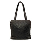 Chanel Tote Quilted Dark Brown Gold Lambskin — view 3