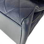Chanel Handbag Quilted Dark Navy Chain Handle Gold — view 7