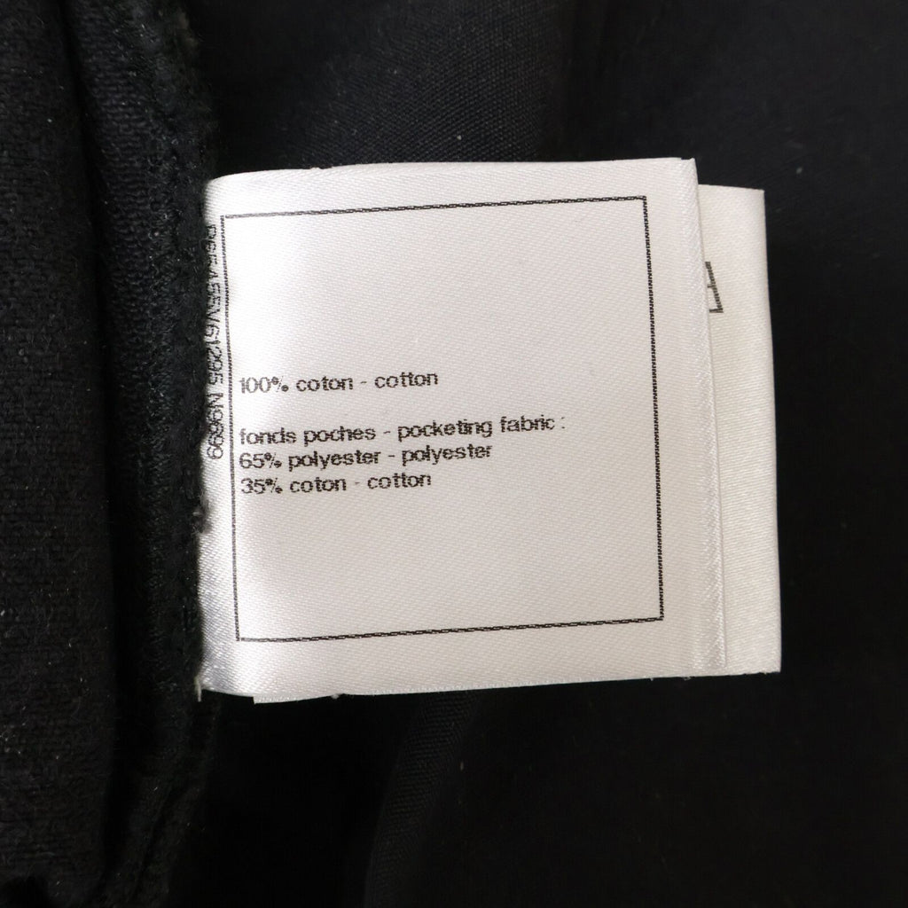 Chanel 20k Striped CC Logo Button Denim Pants 36 — view 8