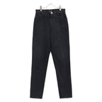 Chanel 20k Striped CC Logo Button Denim Pants 36