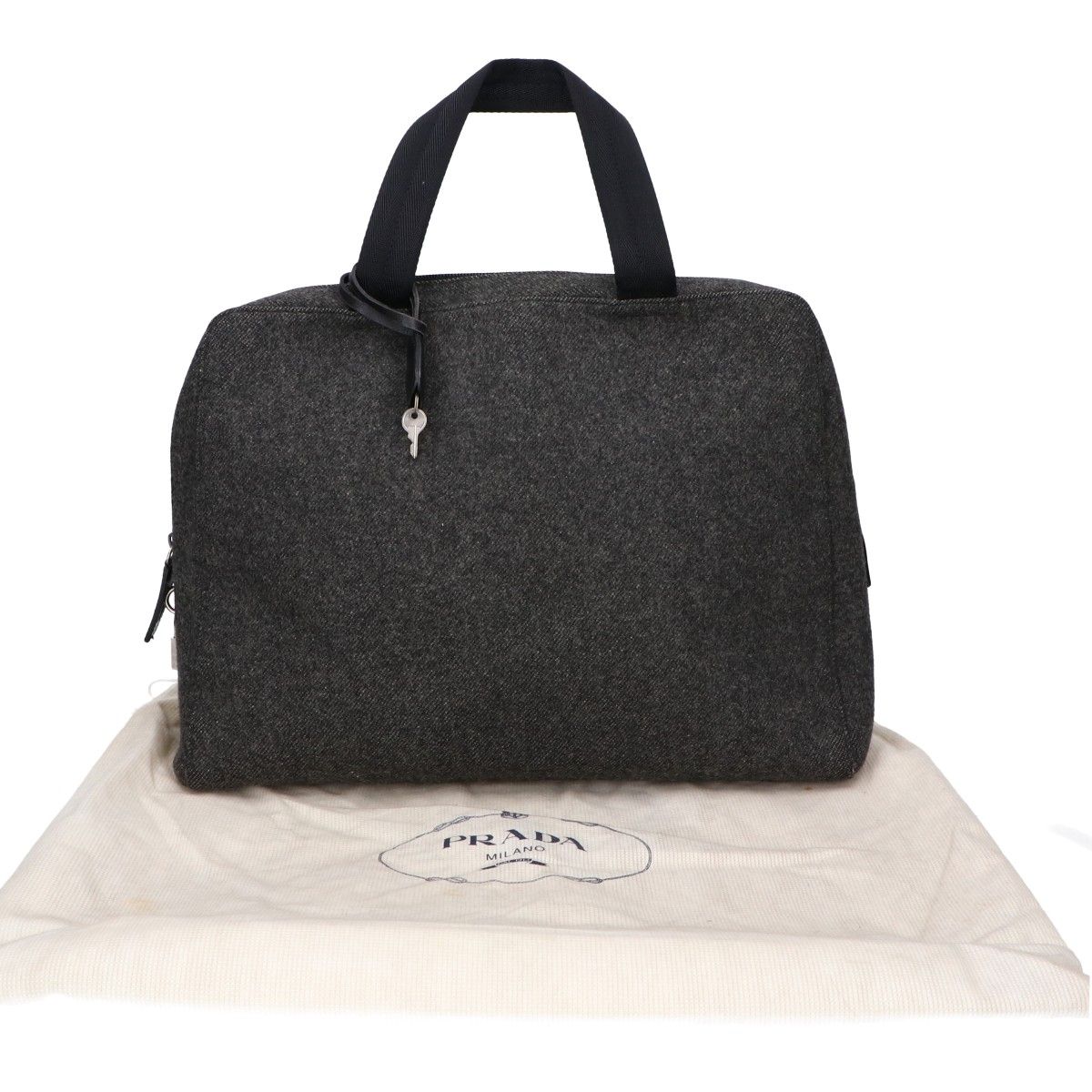 Prada Feltro Vitell Triangle Plate Felt Handbag — view 6