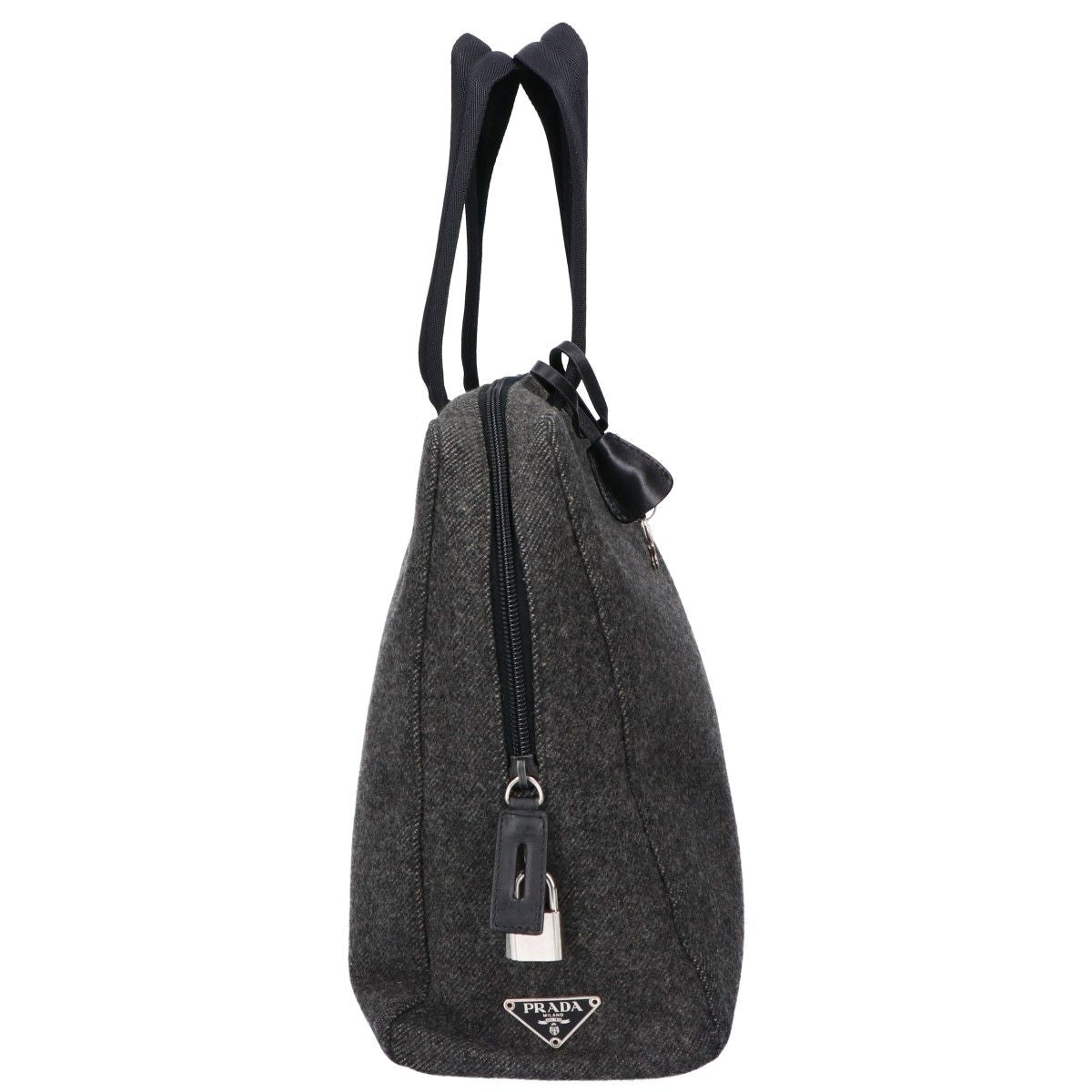Prada Feltro Vitell Triangle Plate Felt Handbag — view 2