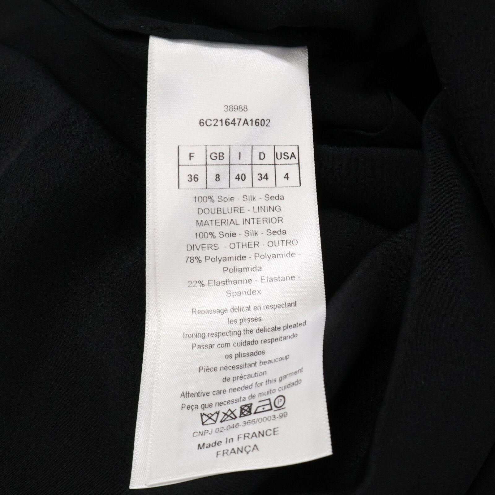 Dior Silk Bare Top Chiffon Dress 36 — view 5