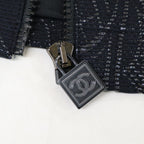 Chanel Sports Line All Over Pattern Silk Blend Collarless Jacket 34 — view 8