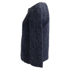Chanel Sports Line All Over Pattern Silk Blend Collarless Jacket 34 — view 2