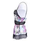 Chanel 07c Silk Graffiti CC Logo Lace Trim Camisole 38 — view 2