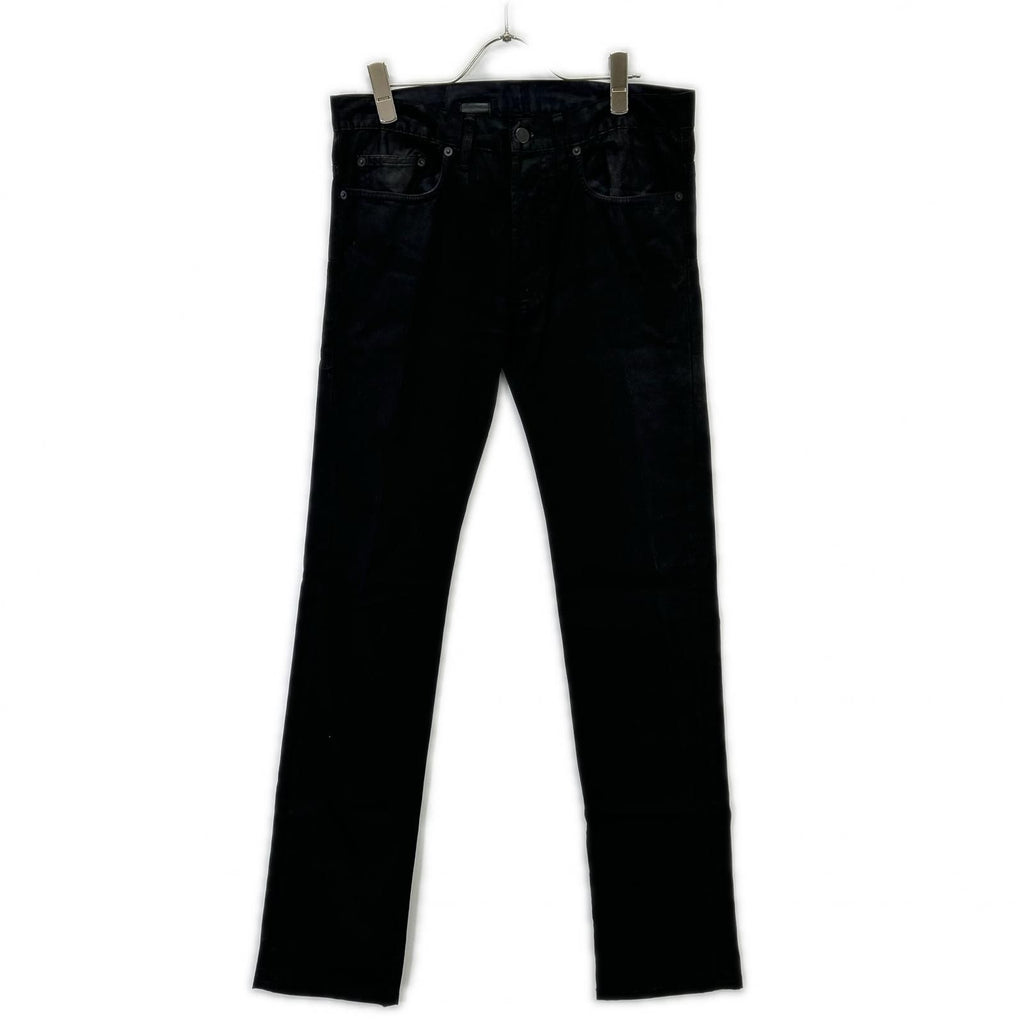 Dior Homme Chris Era Black Cotton Coating Stretch Skinny Pants 29