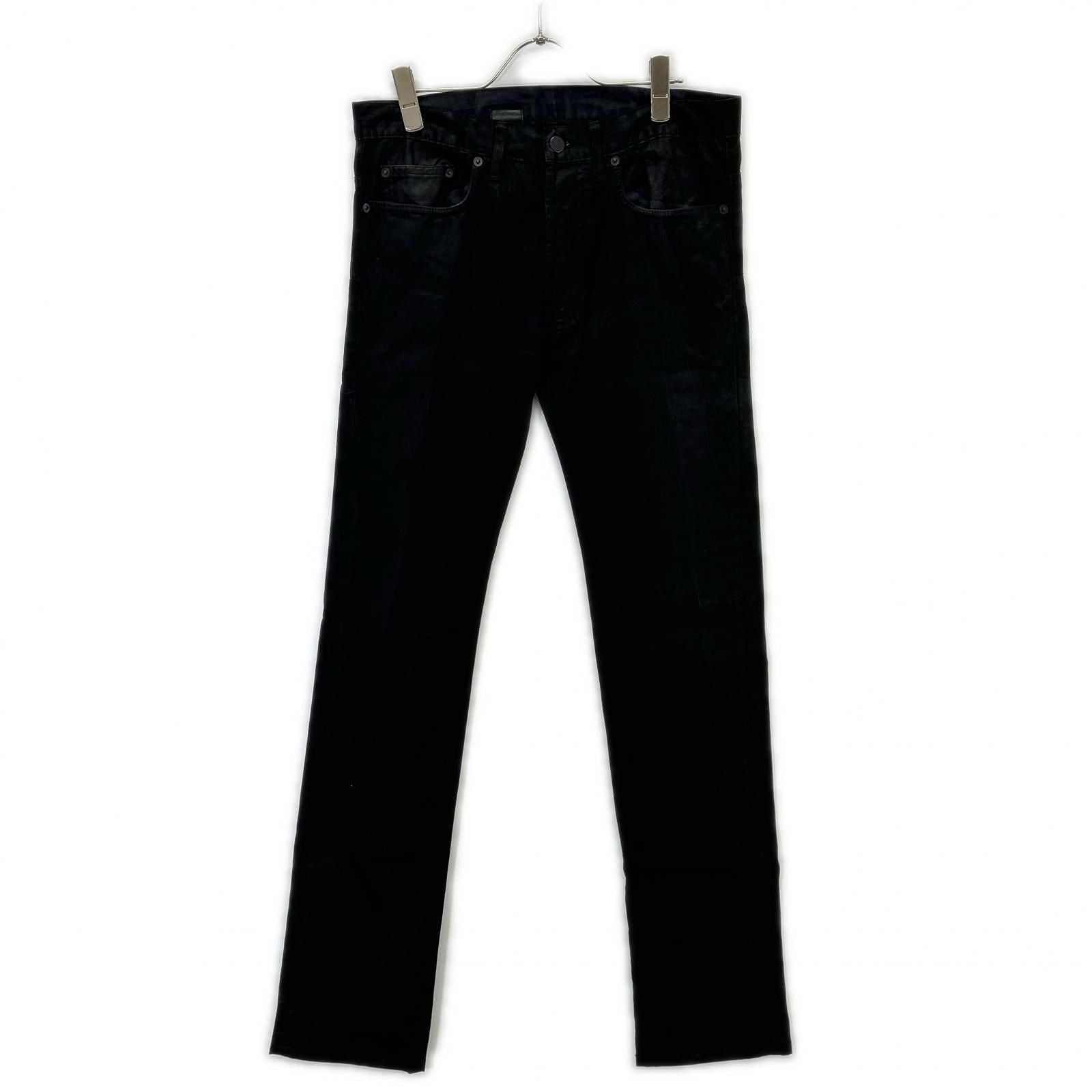 Dior Homme Chris Era Black Cotton Coating Stretch Skinny Pants 29