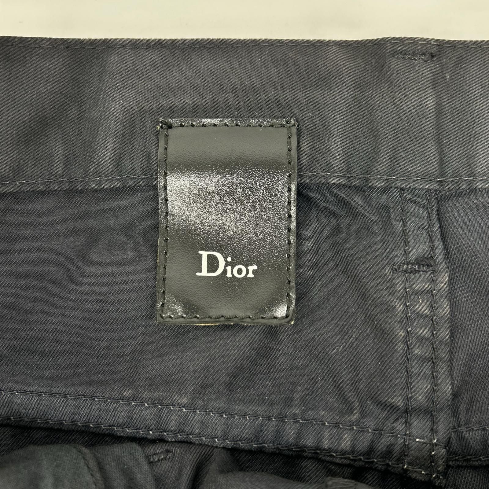 Dior Homme Chris Era Black Cotton Coating Stretch Skinny Pants 29 — view 3