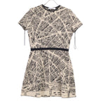 Dior Plan de Paris Allover Pattern Short Sleeve Mini Dress