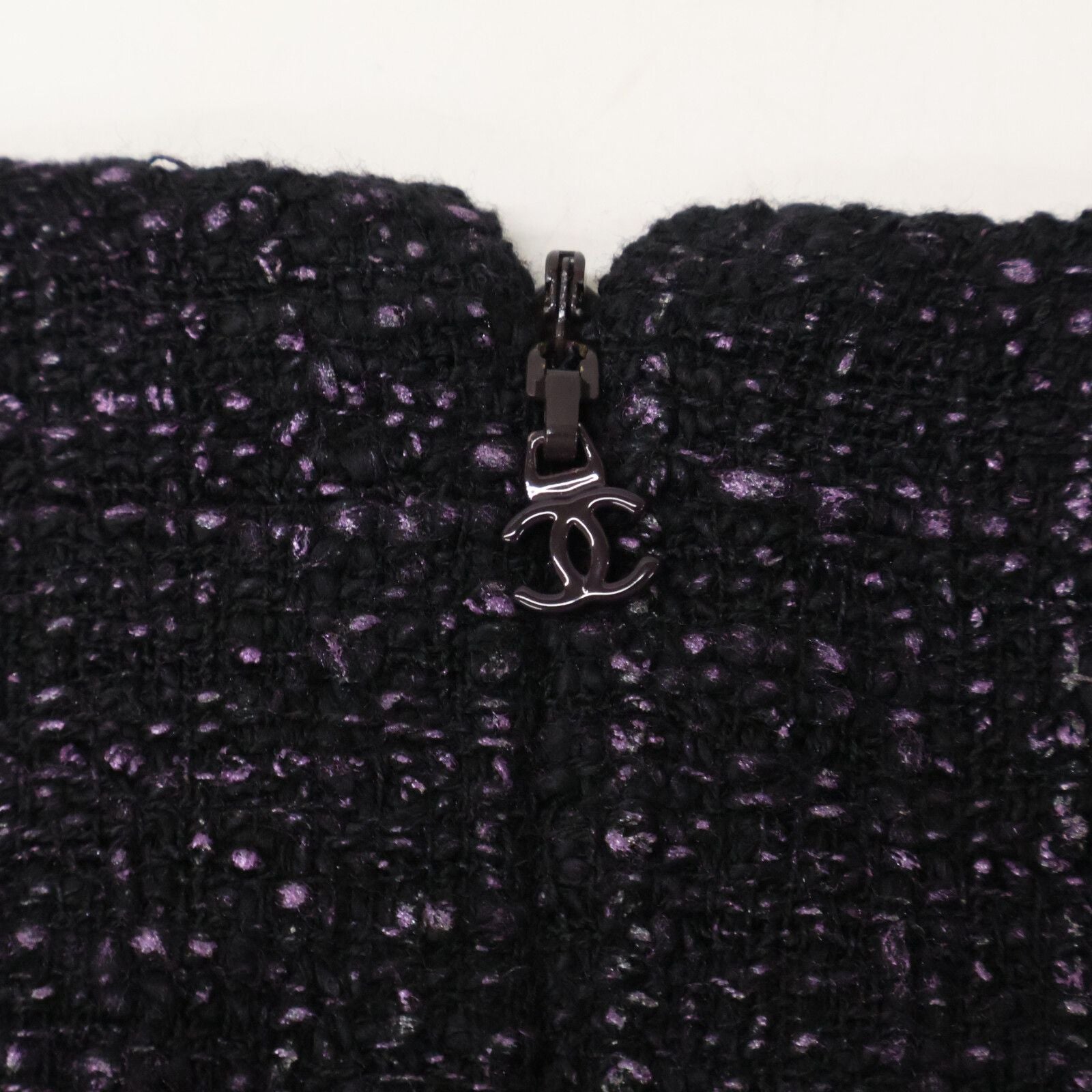 Chanel Tweed Short Sleeve Mini 40 Dress — view 5