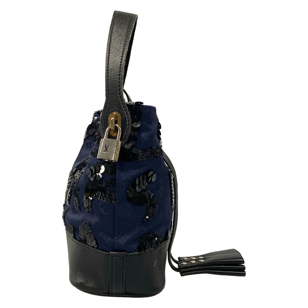 Louis Vuitton Shoulder Bag Monogram Sequins Spotlight Midnight Blue Leather — view 2