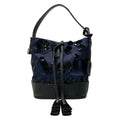Louis Vuitton Shoulder Bag Monogram Sequins Spotlight Midnight Blue Leather