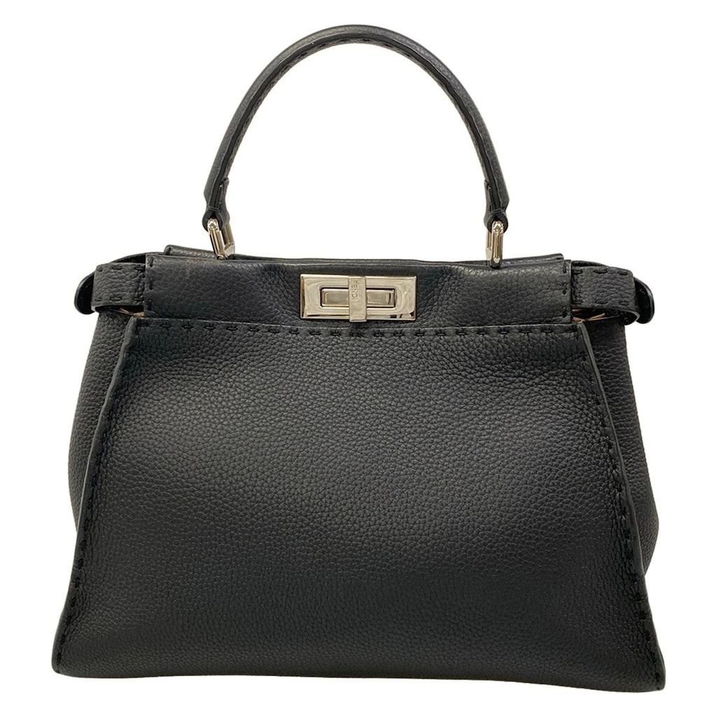 Fendi Handbag Peekaboo Iconic Selleria Black Leather — view 3