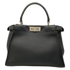 Fendi Handbag Peekaboo Iconic Selleria Black Leather — view 3