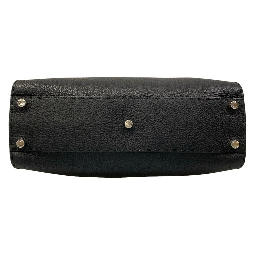 Fendi Handbag Peekaboo Iconic Selleria Black Leather — view 5
