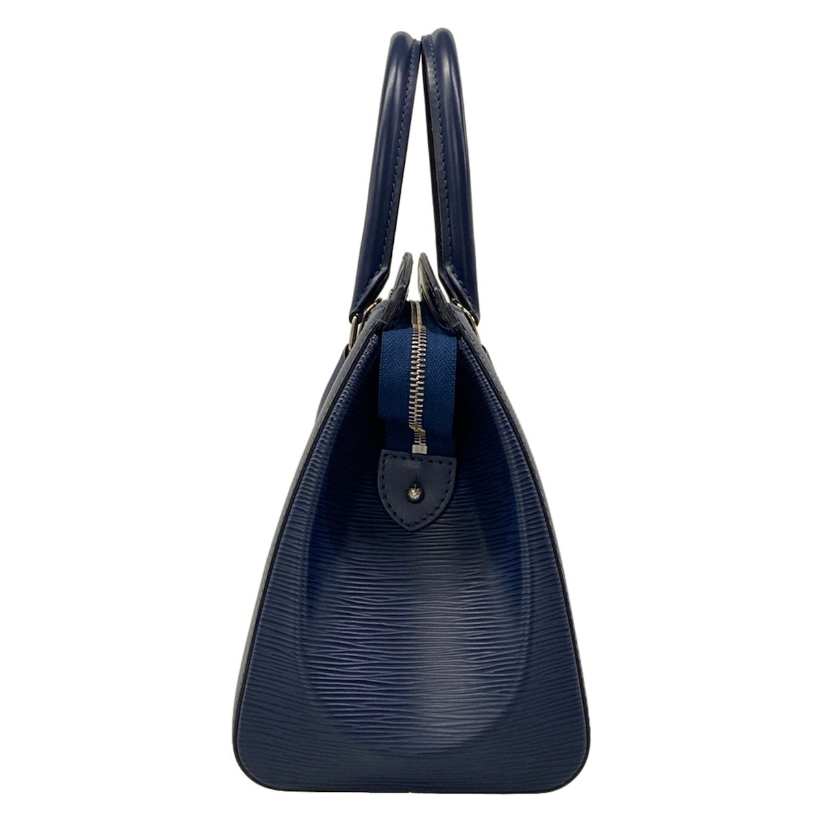 Louis Vuitton Handbag Epi Soufflot MM Andigo Blue Leather — view 4