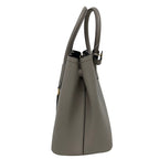 Prada Handbag Double Bag Gray Beige Leather — view 4