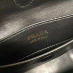 Prada Handbag Double Bag Gray Beige Leather — view 9