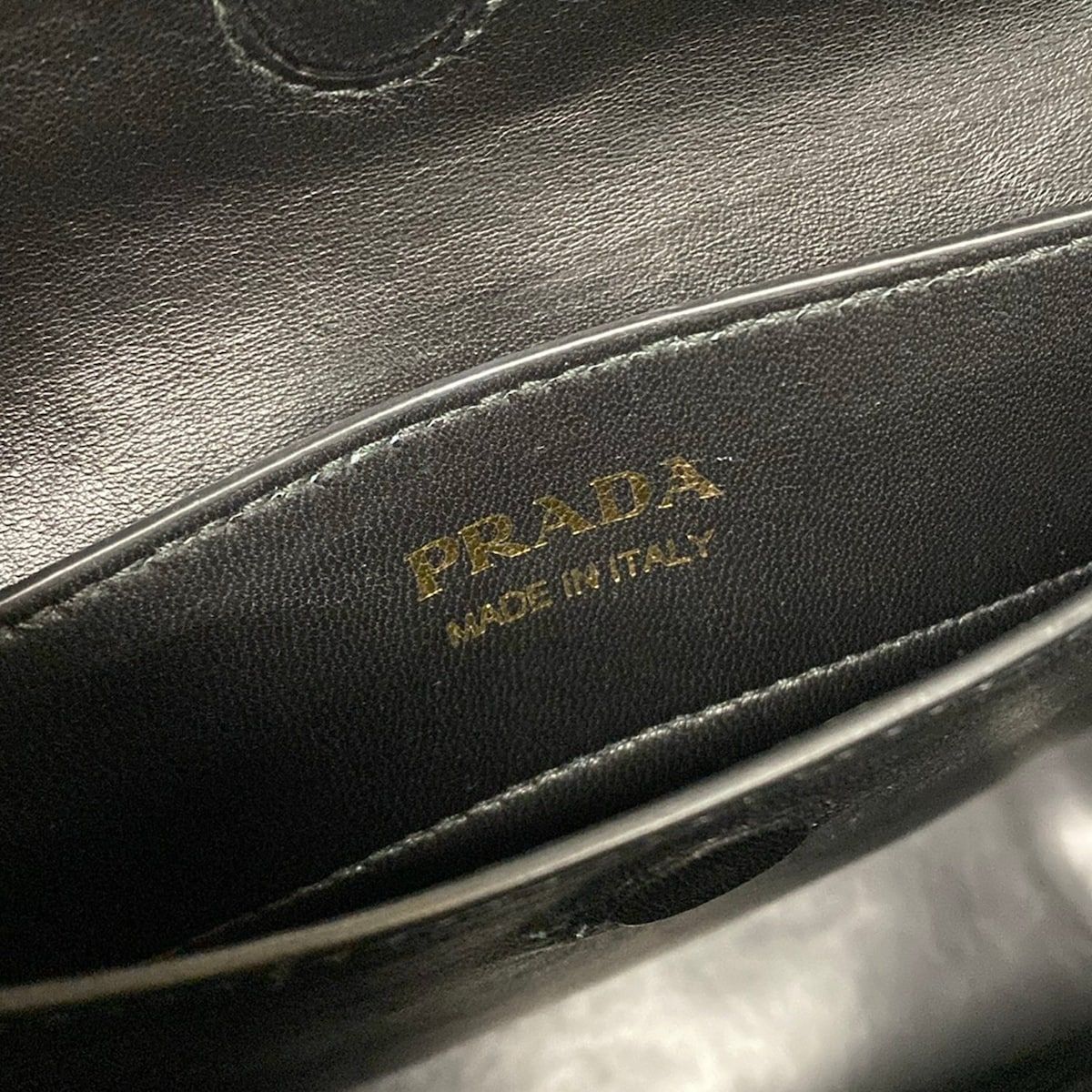 Prada Handbag Double Bag Gray Beige Leather — view 9
