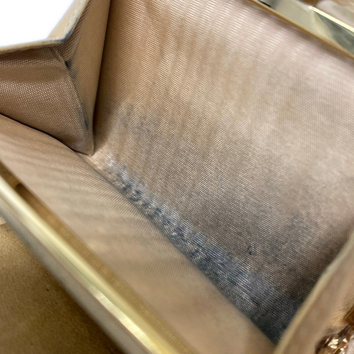 Chanel 2 Folding Wallet Light Brown Gold Kiss Lock — view 4