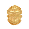 Chanel Scarab Motif CC Logo Metal Gold Brooch