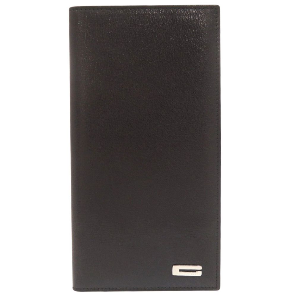 Gucci Logo Leather Black Billfold Wallet