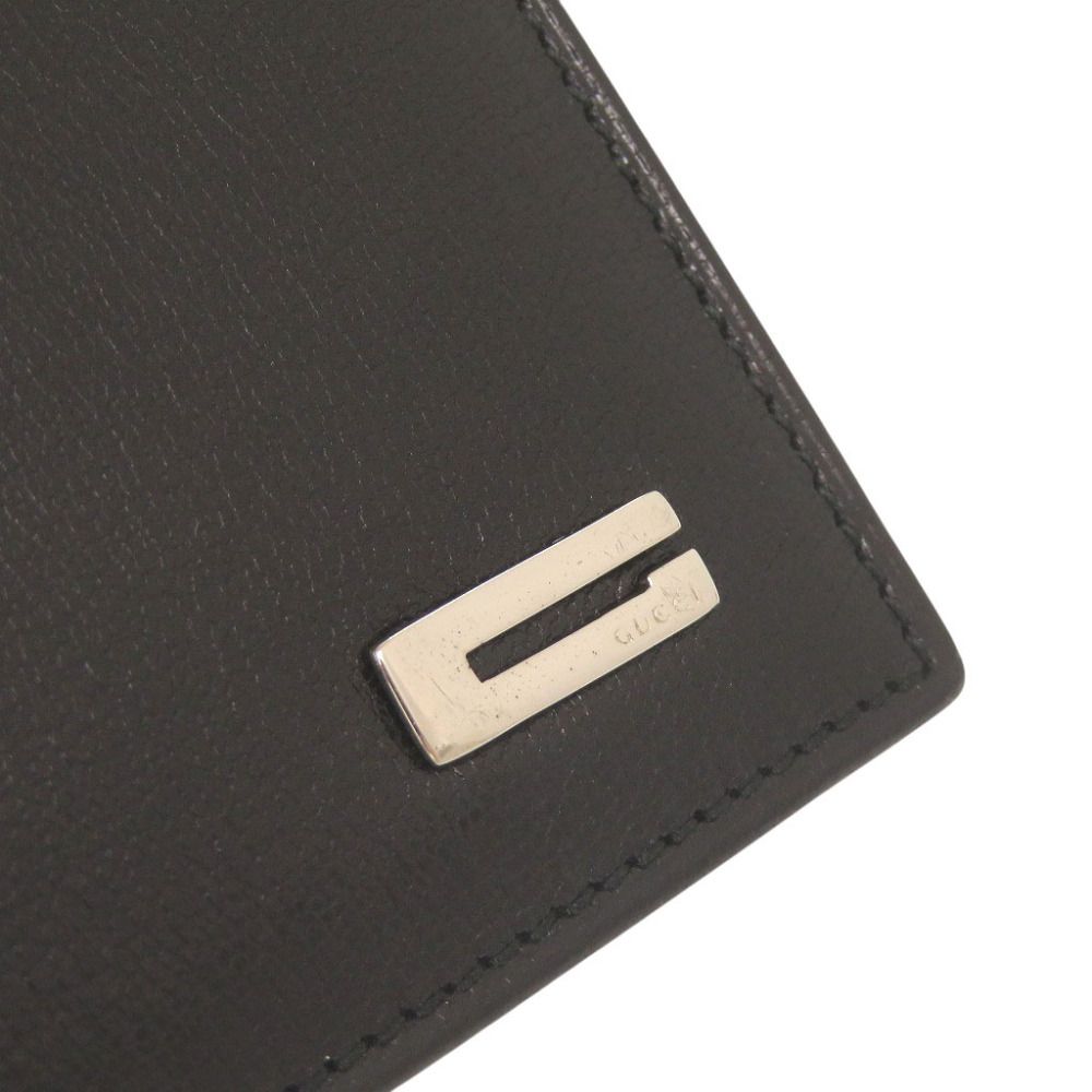 Gucci Logo Leather Black Billfold Wallet — view 8