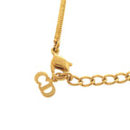 Dior D Logo Metal Gold Necklace — view 4